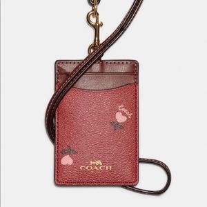 SOLD!!! NWT COACH Id Lanyard With Heart Floral Pri…
